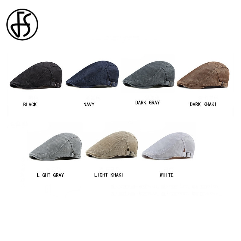 FS Summer Spring Men's Cap Ultra-thin Breathable Berets For Men Women Women's Flat Caps Beret Ladies Couple Hat