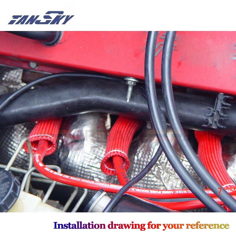 12cyl heat Protector Sleeve sleeving Spark Plug Wire Boot fuel oil lines Basalt TK-GT12