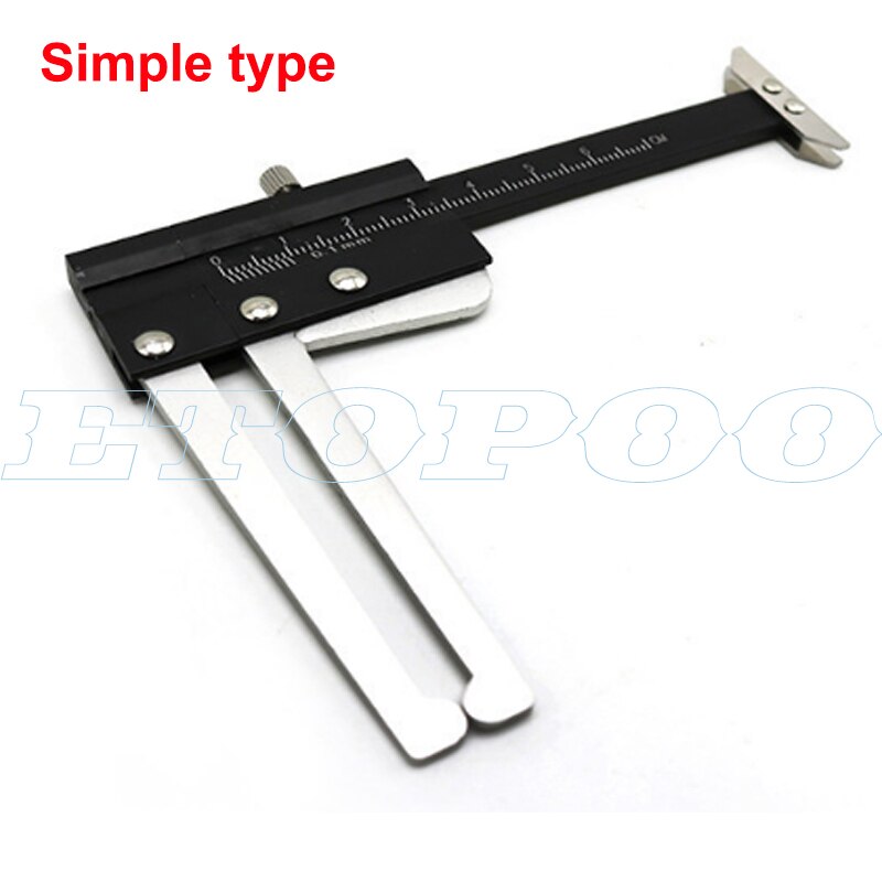 Pied à coulisse de frein en acier inoxydable pour disques de frein disques outils de mesure frein à disque épaisseur jauge griffe longueur 50mm/80mm: simple type