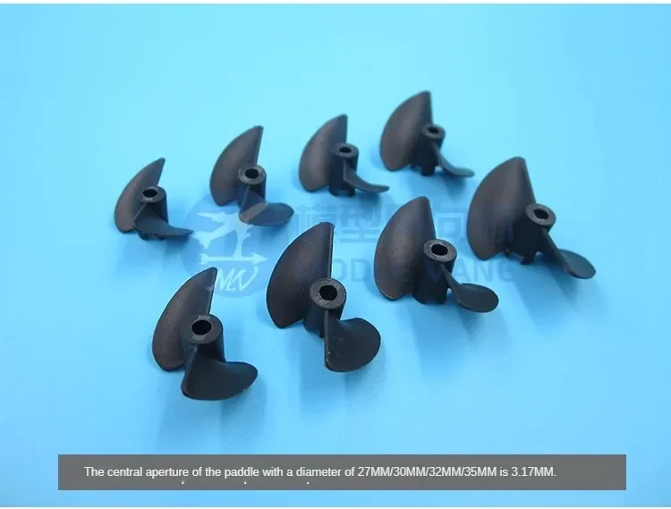 Elica a pallido in nylon a 2 pallido per barca RC P40 * D27/30/32/35/38/40/45/47mm apertura centrale 3.17/4 (con manicotto in rame)/4.8mm