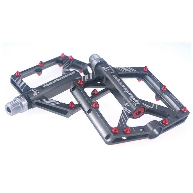 SMS Bicycle Pedal MTB Mountain Bike Pedals MTB 4 Bearings Fixie Bike Footrest Big Flat Treat Ultralight 306g Cycling 9/16 BMX: 1 pair titanium