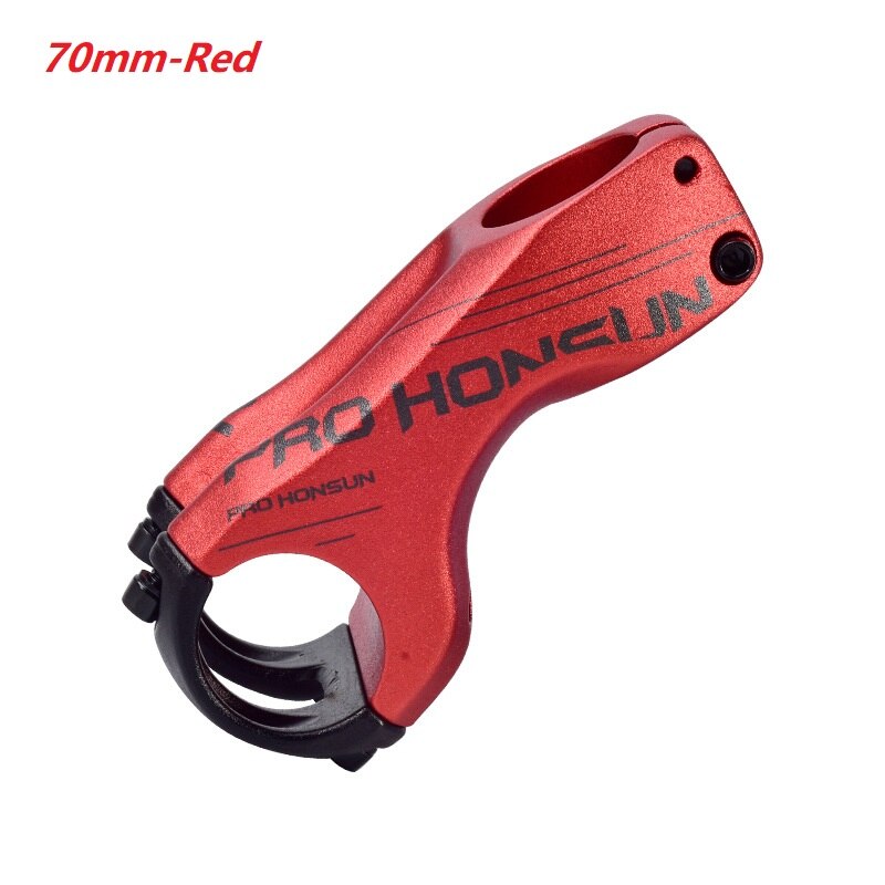 31.8mm MTB Stem 90mm Aluminum Alloy XC AM DH Mountain Road Bike Stem -17 Degree Steerer Bicycle Handlebar Stem Bicycle Parts: Red 70mm