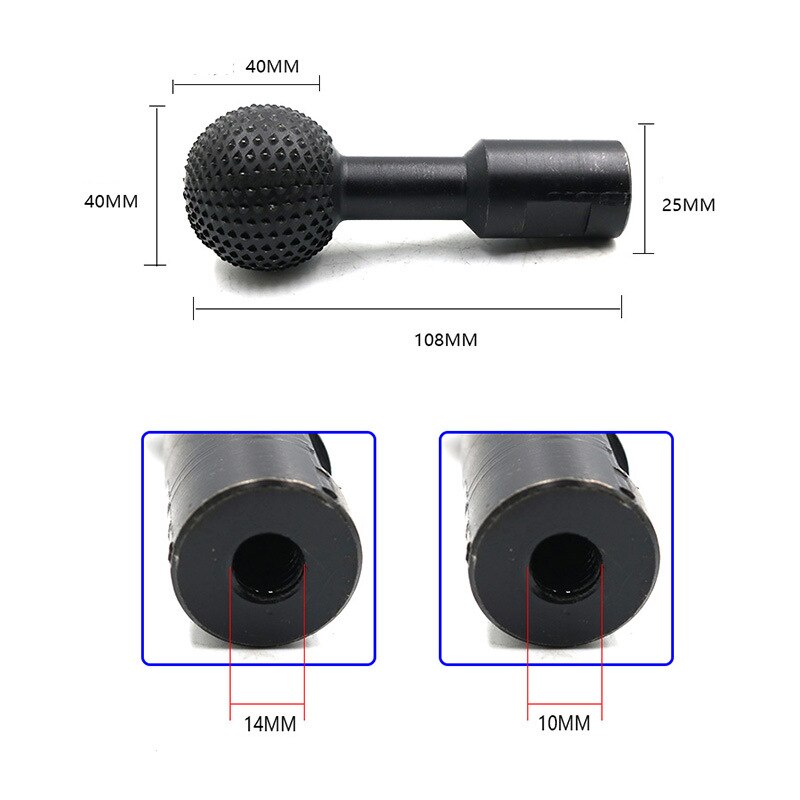 Spherical Wooden Groove Carving Knife File Carving Grinding-Head Angle Grinder Ball Gouge Rotary Woodworking Polishing Tools