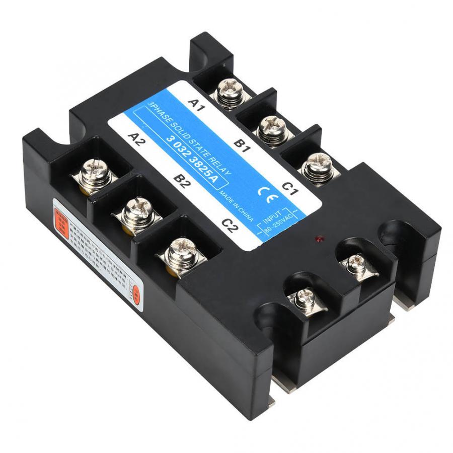 25A/40A/60A/80A/100A Three Phase Solid State Relay 80-250VAC Input SSR3 AC-AC Electrical Equipment for CNC Machinery