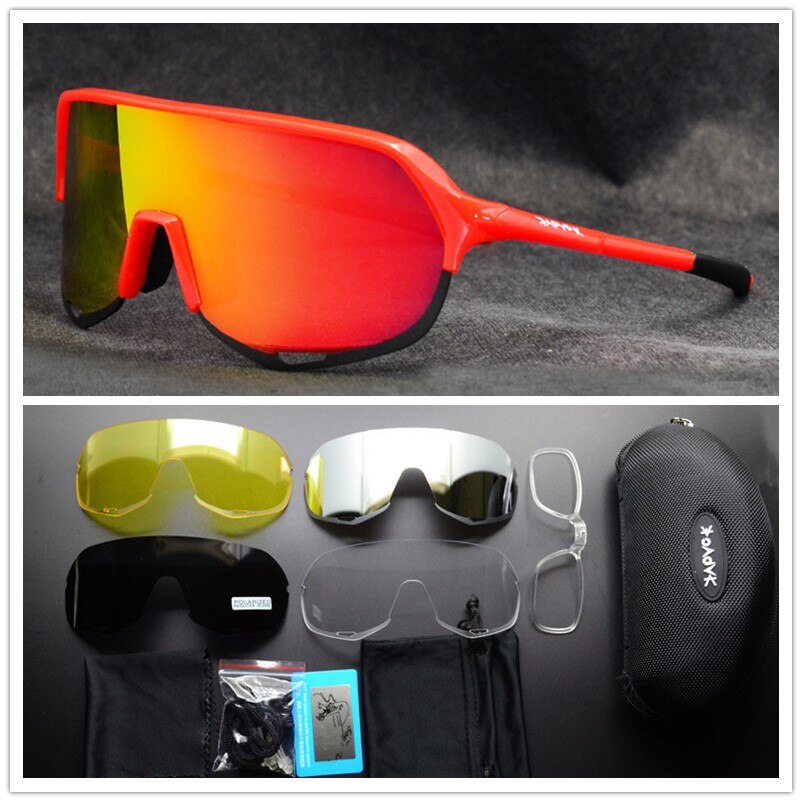 Fietsen Bril Gepolariseerde TR90 5 Lens Outdoor Sport Bril Mtb Racefiets Bril Fietsen Eyewear UV400 Fietsen Zonnebril: KEST-09