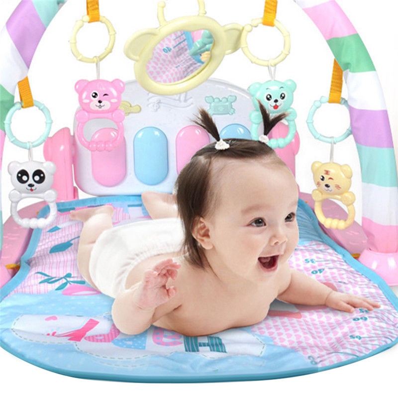 Baby Speelkleed Baby Gym Speelgoed Gaming Tapijt 0-12 Maanden Zachte Verlichting Rammelaars Muziek Mat Baby Kruipen activiteit Mat Speelgoed