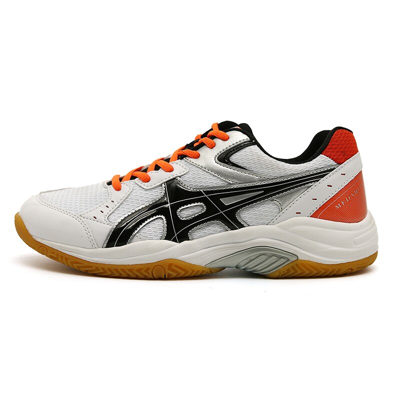 Mens Volleyball Shoes Breathable Volleyball Sneakers Men Light Weight Badminton Shoes Orange Blue Tennis Sneakers