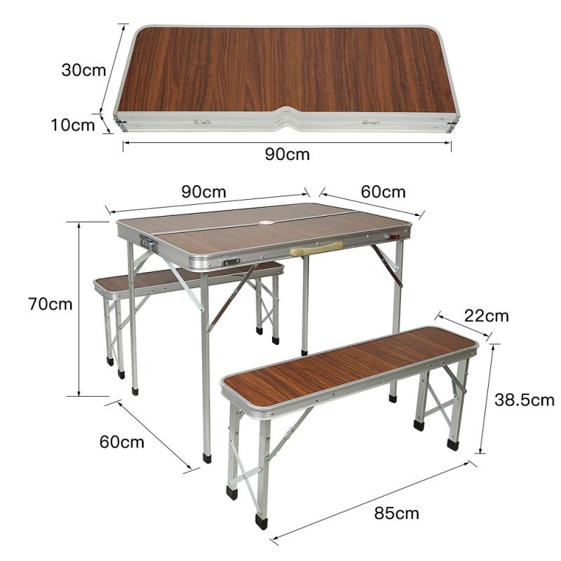 Klapbord stol bærbar aluminiumslegering bord bord grill campingbord havemøbler sæt udendørs møbler hwc