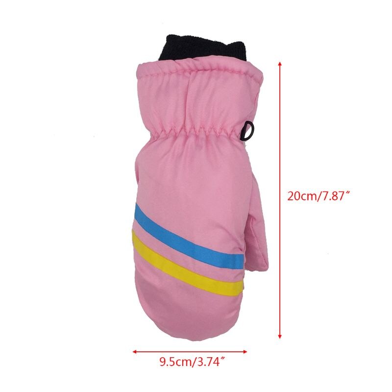 Gants de Ski épais et chauds pour enfants | Gant d'hiver pour garçons et filles à imprimé géométrique, gant coupe-vent pour 5 à 9 ans