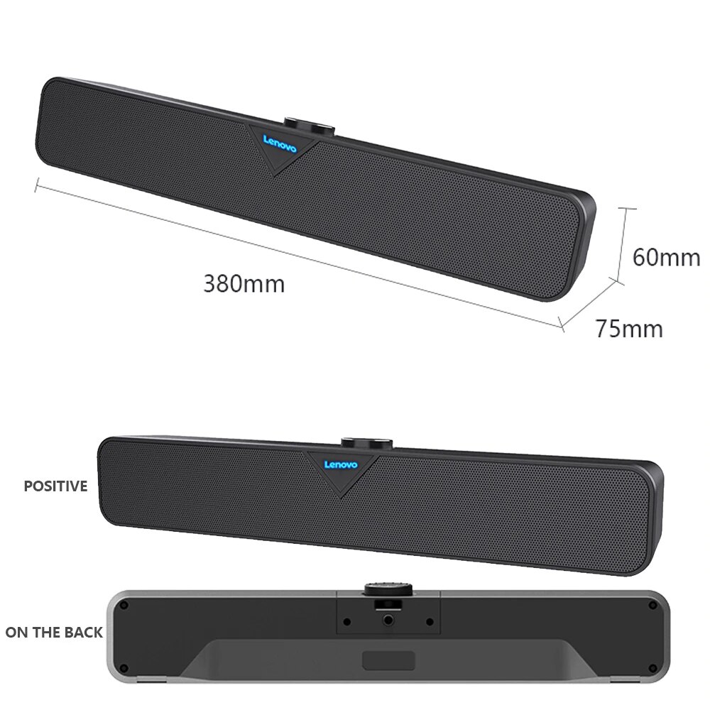 Lenovo L102 Tv Geluid Bar Bedrade En Draadloze Bluetooth Home Surround Soundbar Voor Pc Theater Tv Mini Speaker Bass Stereo speaker