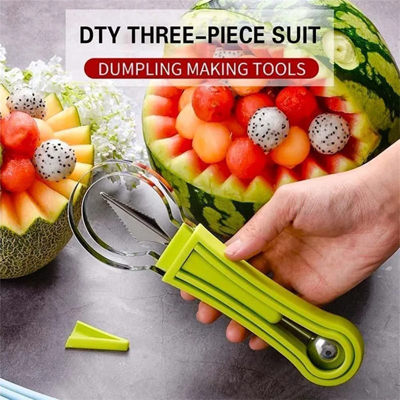 Colheres de melão ferramenta de corte de frutas fatias de faca de melancia diferentes utensílios de cozinha inovadores acessórios coisas úteis para casa