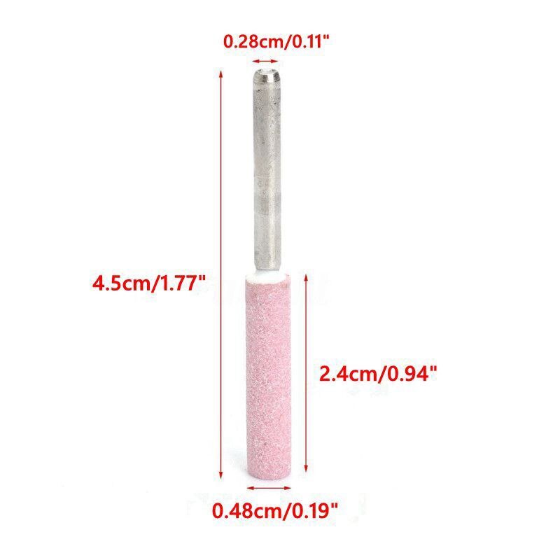 5 Stuks Malen Slijpsteen Bestand 4.8 Mm 3/16 Kettingzaag Slijpen Kettingzaag Puntenslijper Braam Slijpers Metalen Polijsten 0.11 ''schacht