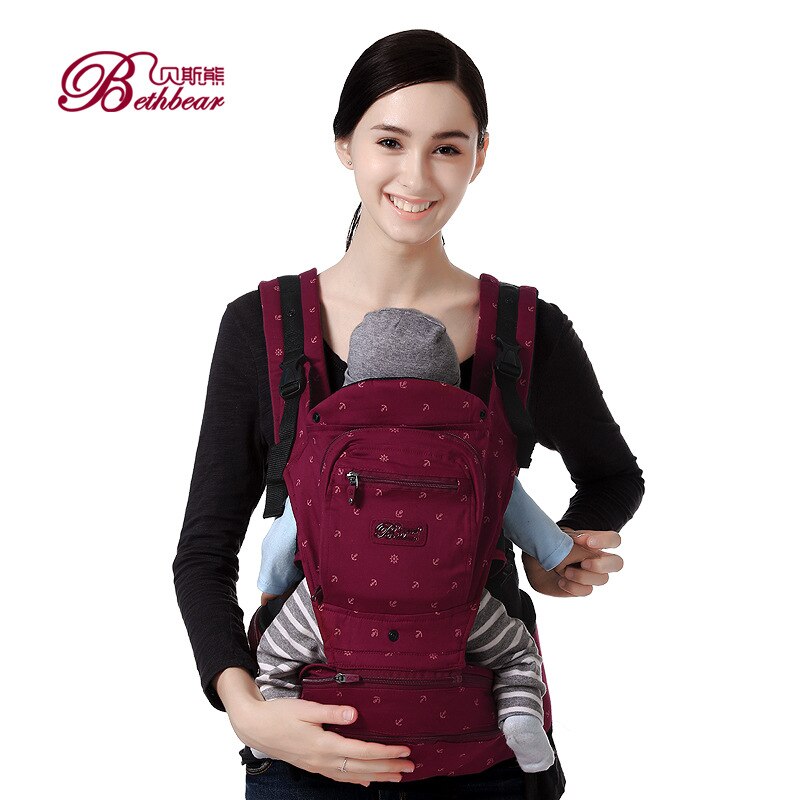 Beth Bear-porte-bébé en coton | 360, siège Hipseat à capuche, kangourou, Portabebes, écharpe ergonomique, pour enfants en bas âge