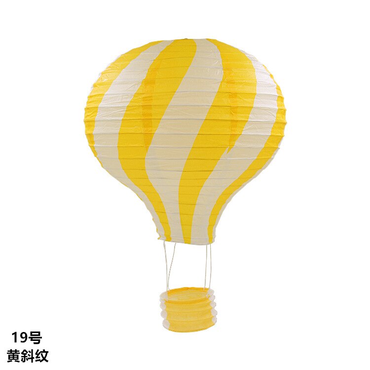 12 '' 30cm vita regnbåge luftballongpapper lykta barn bröllop dekoration barns sovrum hängande födelsedagsfest dekoration: Gul twill