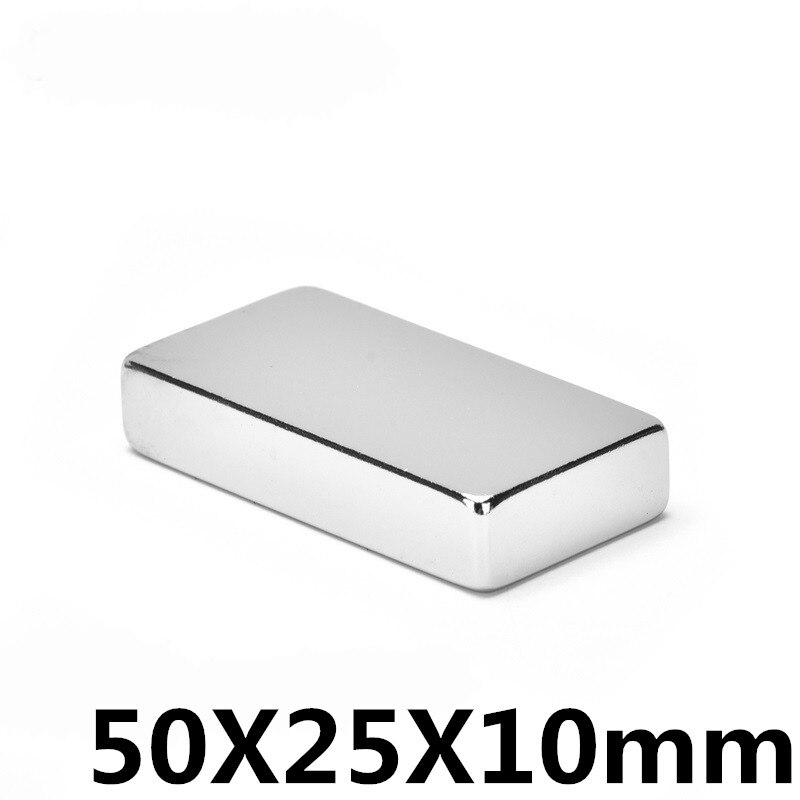 * 1pcs 50x25x10mm N35 Super Sterke Kleine 50*25*10mm Neodymium magneten Zeldzame Aarde Krachtige Magneet