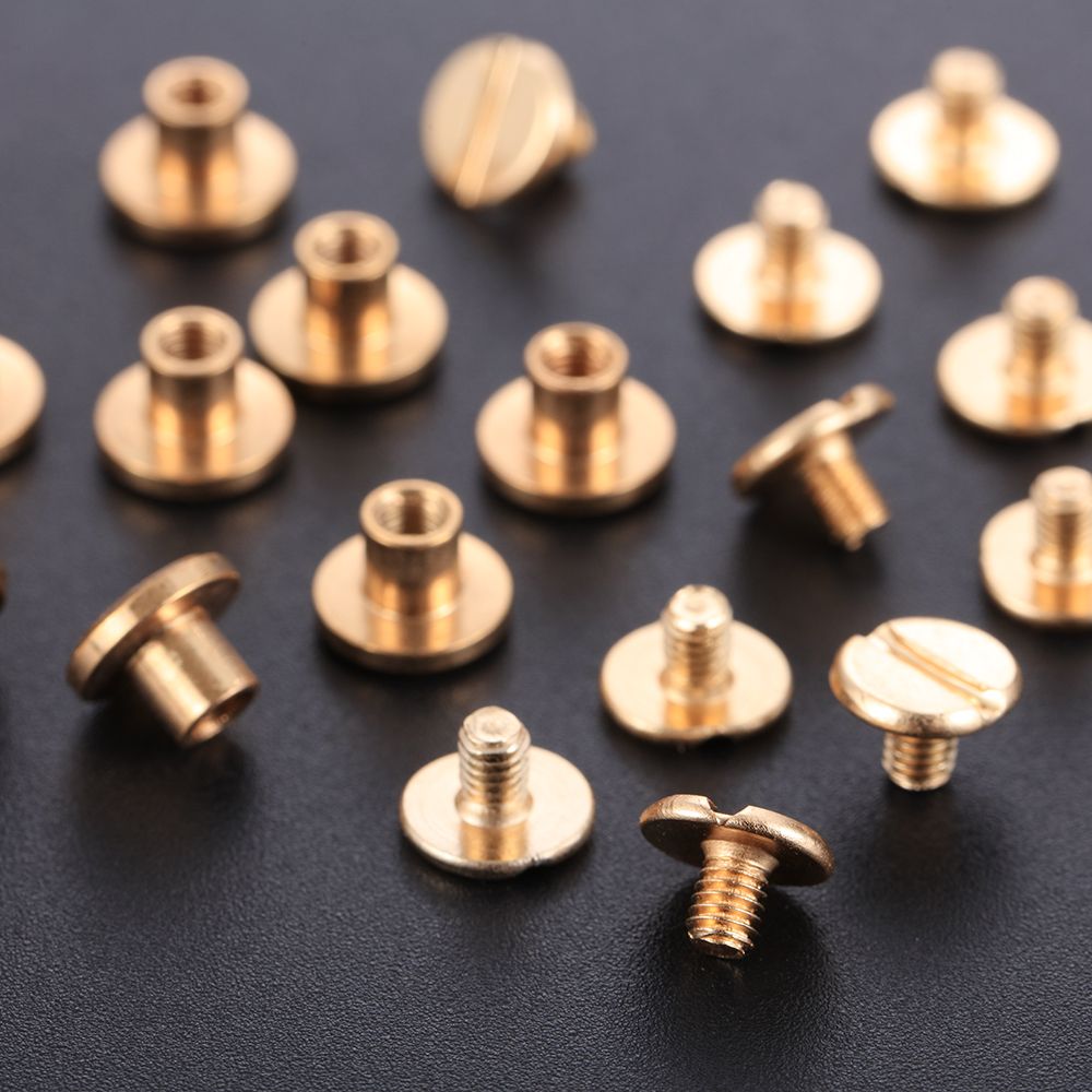 Rivets à ongles en laiton, motif de cœur en métal, Rivets à vis, bouton en tissu, chaussures artisanales en cuir, chapeaux, artisanat de Scrapbooking, bricolage, 10 ensembles