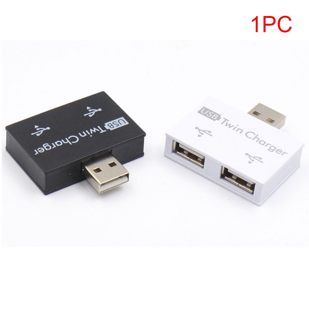 2 Ports Extender Mini Portable For Phone Tablet Twin Charger USB Hub Splitter Adapter Practical ABS Stable