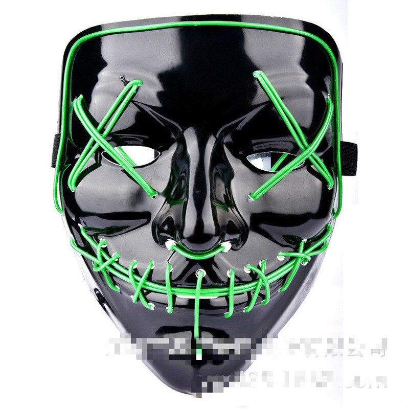 Halloween Luminous Mask Glitter Blood Horror Thriller LED Party Mask Party Mask Luminescent Carnival Light Mask