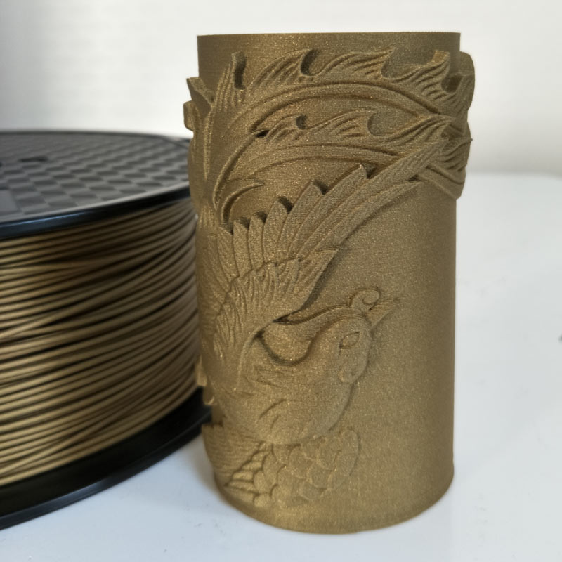 3d printer filament metal pla 1.75mm 0.5kg spoler guld sølv kobber bronze frostet bronze metallisk pla tryk materialer 500g