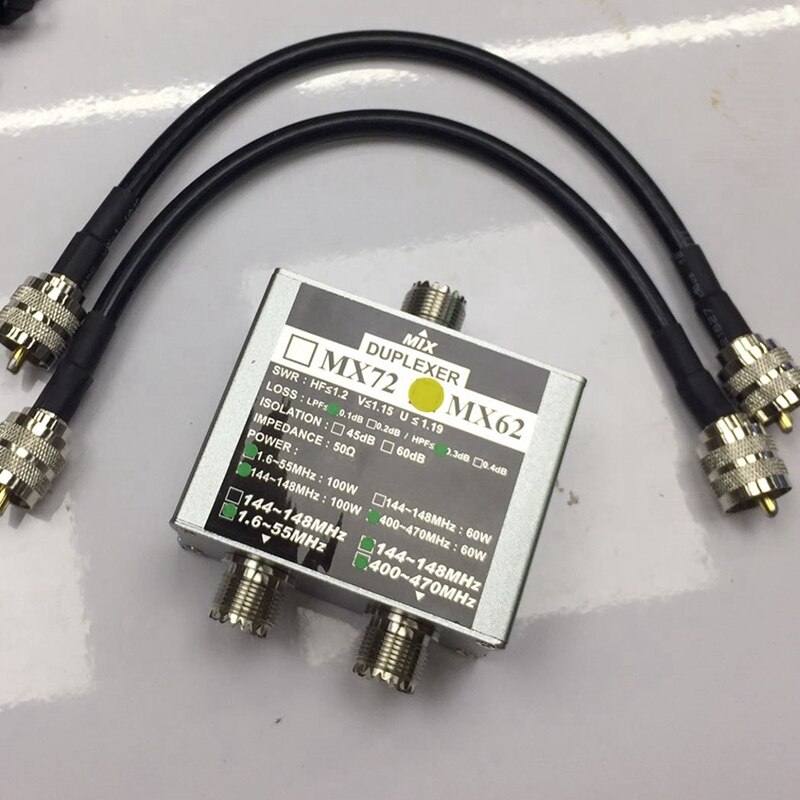 Amplificateur linéaire MX62 à différentes fréquences (HF / VHF/UHF), Station de Transit, duplexeur