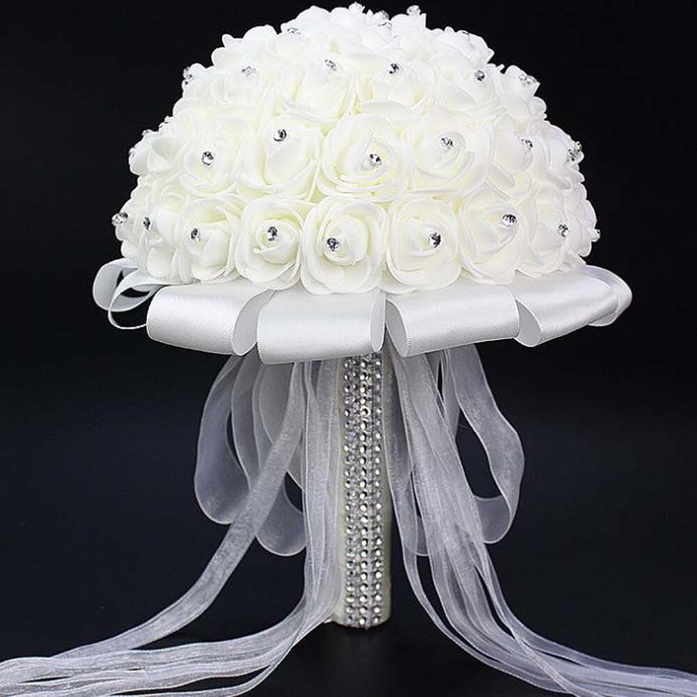 Bridesmaid Wedding Bride bouquet Satin Romantic Wedding bouquet Flower Brids