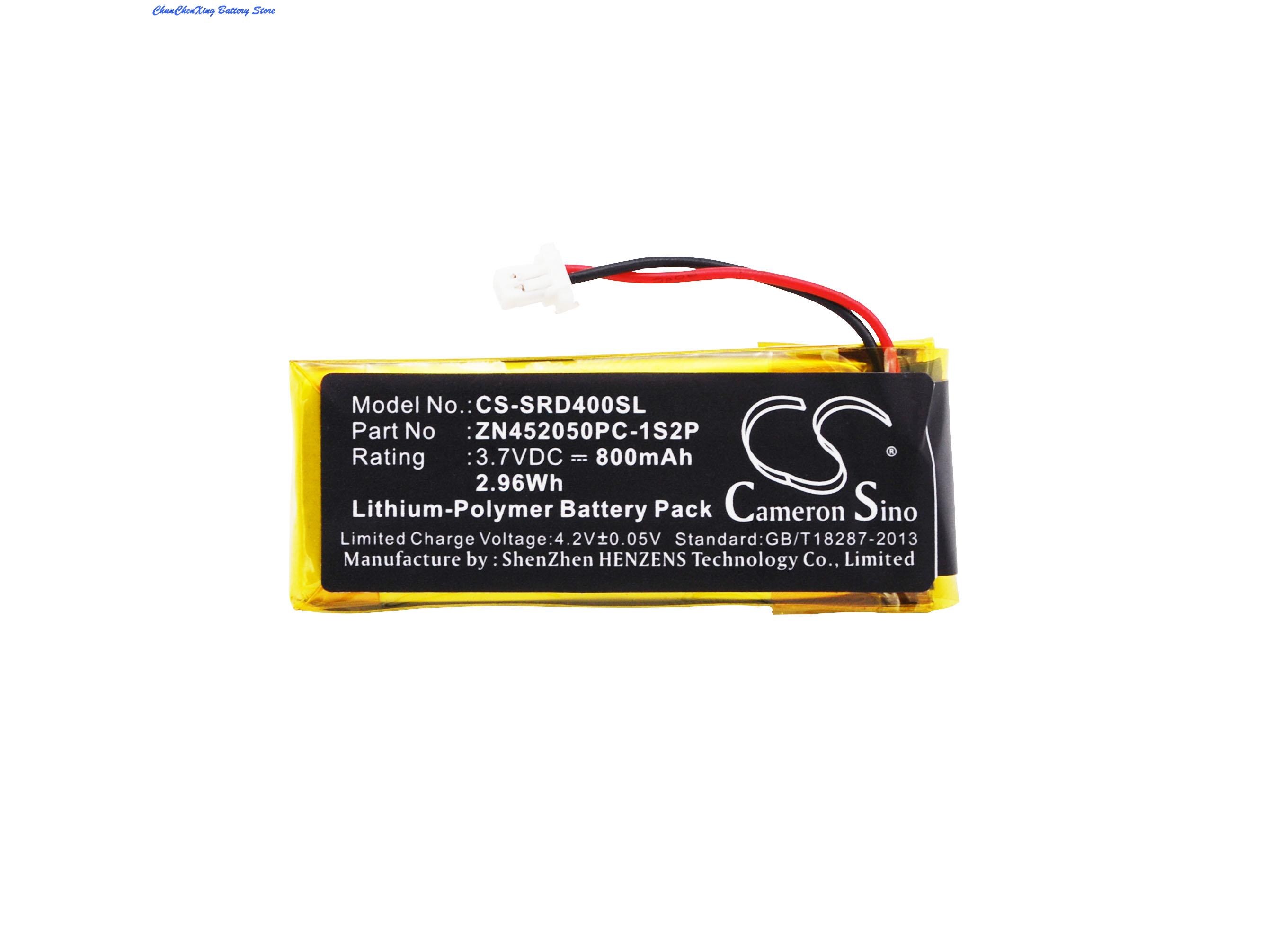 Cameron sino 800 mah batteri  zn452050pc-1 s 2p til cardo scala rider  g4, g9, g9x,  til schuberth  c3