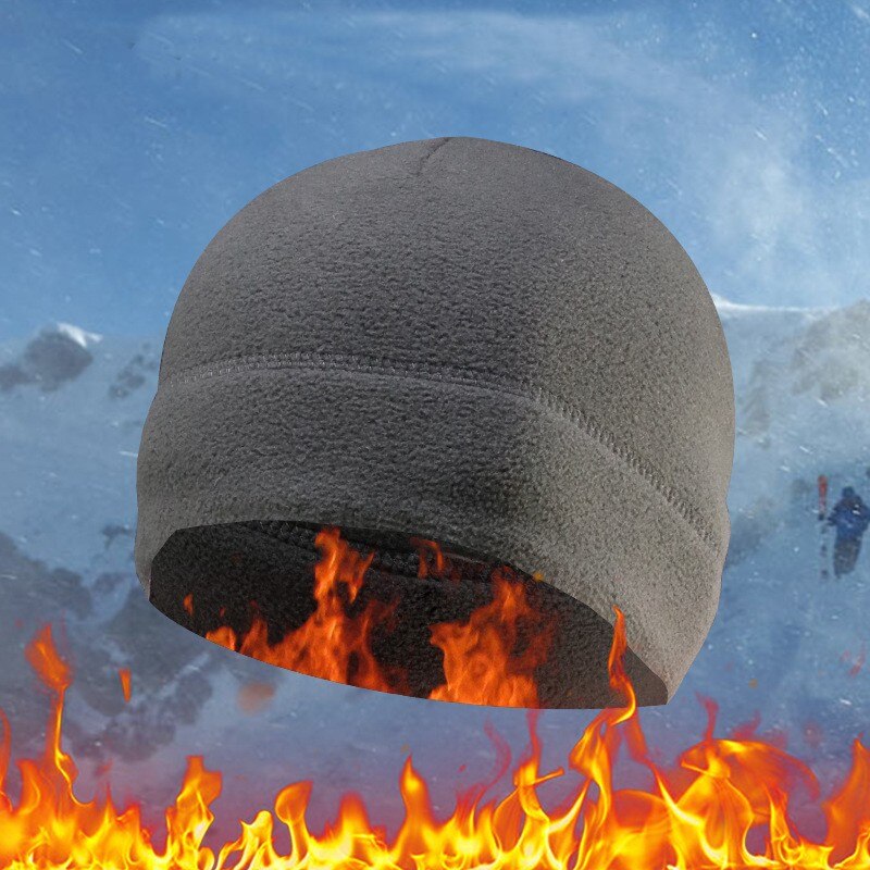 Winter Polar Fleece Hat Thermal Warm Cap Running Sports Soft Stretch Hats Fishing Snowboard Hiking Cycling Skiing Comfortable