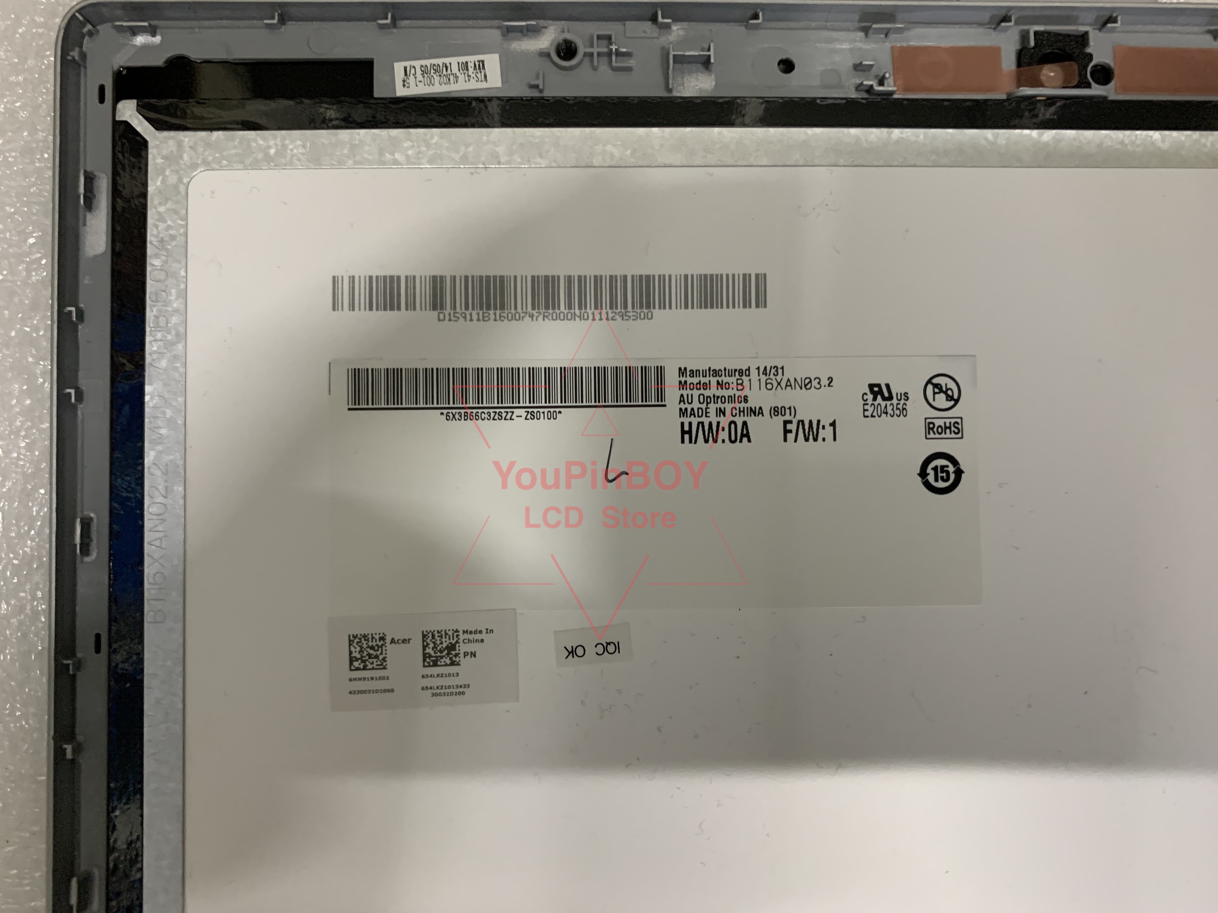 11,6 "de Acer Aspire V5-122 V5-122P V5-132P pantalla LCD pantalla táctil digitalizador matriz de vidrio de montaje de Panel B116XAN03.2 MS2377