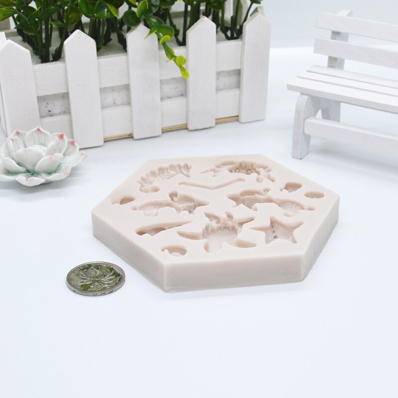 Tartaruga di cavalla Pesci Rossi stella marina silicone Stampo in Resina FAI DA TE Torta Al Cioccolato mousse dolce Fondente Della Muffa Della Cucina di Cottura Strumento di Decorazione