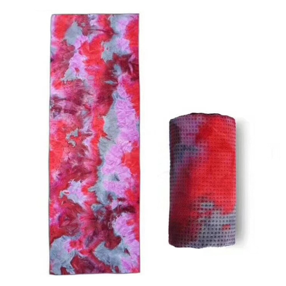 Halkfri yogamatta handduk 185*63cm tryckta yogahandduk fitness träningsmatta överdrag för pilates gym yoga gradient färger filtar