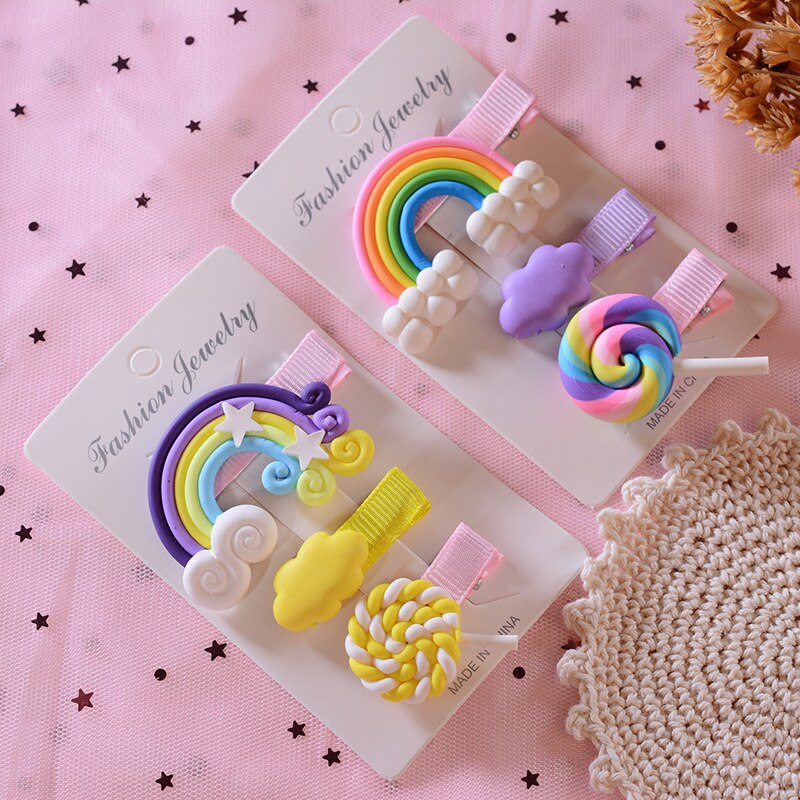 Forcina per bambini super cute cute lollipop hairpin girls baby color hairpin scoppi accessori per capelli con clip piccola