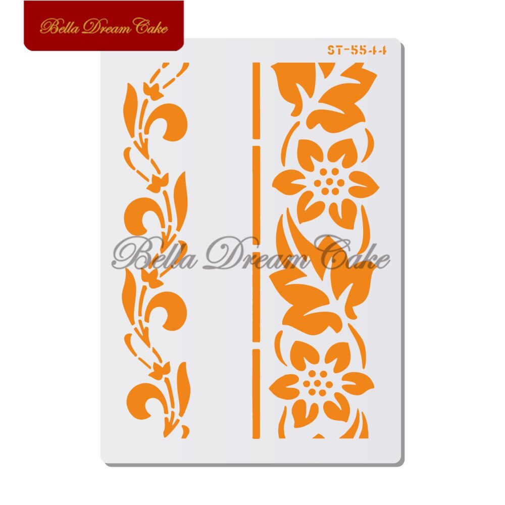 Flower Leaf Pattern Cake Stencil Plastic Layering Stencils DIY Scrapbooking Drawing Stencils Christmas Home Decoration Template