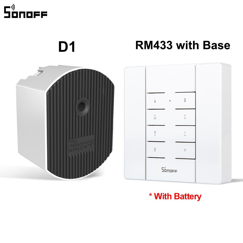 Itead sonoff  d1 smart lysdæmper switch wifi switch modul 433 mhz rf/app/stemme fjernbetjening juster lysets lysstyrke til smart hjem: D1 rm433 og bund