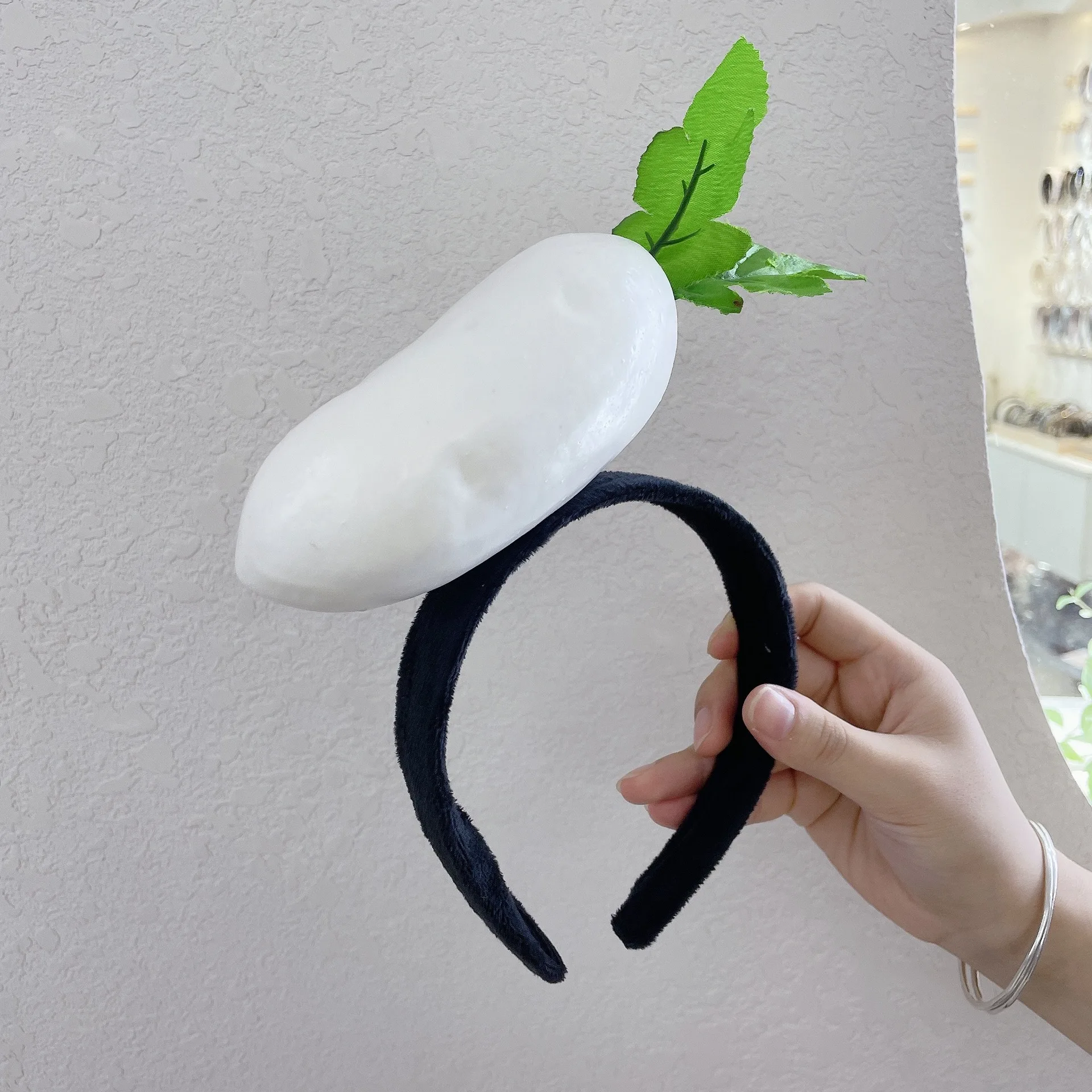 Diadema de frutas y verduras para adultos y niños, de zanahoria, plátano, pan, bandas de pelo de animales, disfraz de Halloween de felpa, Cosplay: Multicolor