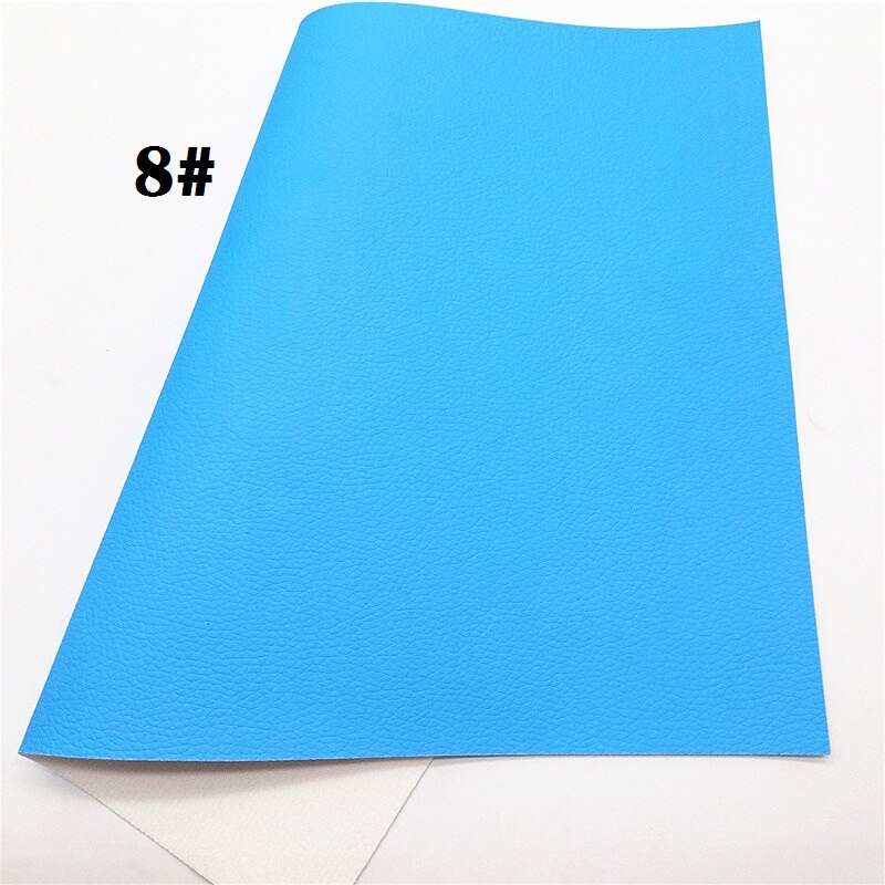 Neon Colors Litchi Textured Solid Synthetic Faux Leather Vinly Fabric Sheets with Felt Backing DIY Bows 21X29CM R416A: 8-21X29CM