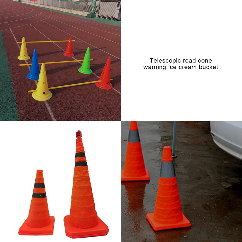 Opvouwbare Driehoek Emergency Waarschuwing Road Flasher Waarschuwing Driehoek Borden Reflecterende Veiligheid Sport Uitschuifbare Kegel