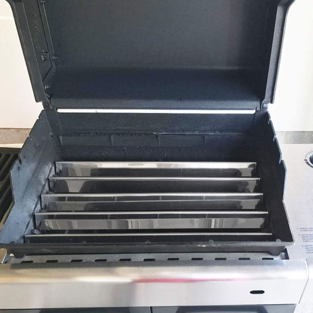 3Pcs Rvs Gas Grill Hitteschild Plaat Branders Cover Vervangende Onderdelen Fit Voor Weber Serie Grill Bbq Onderdelen