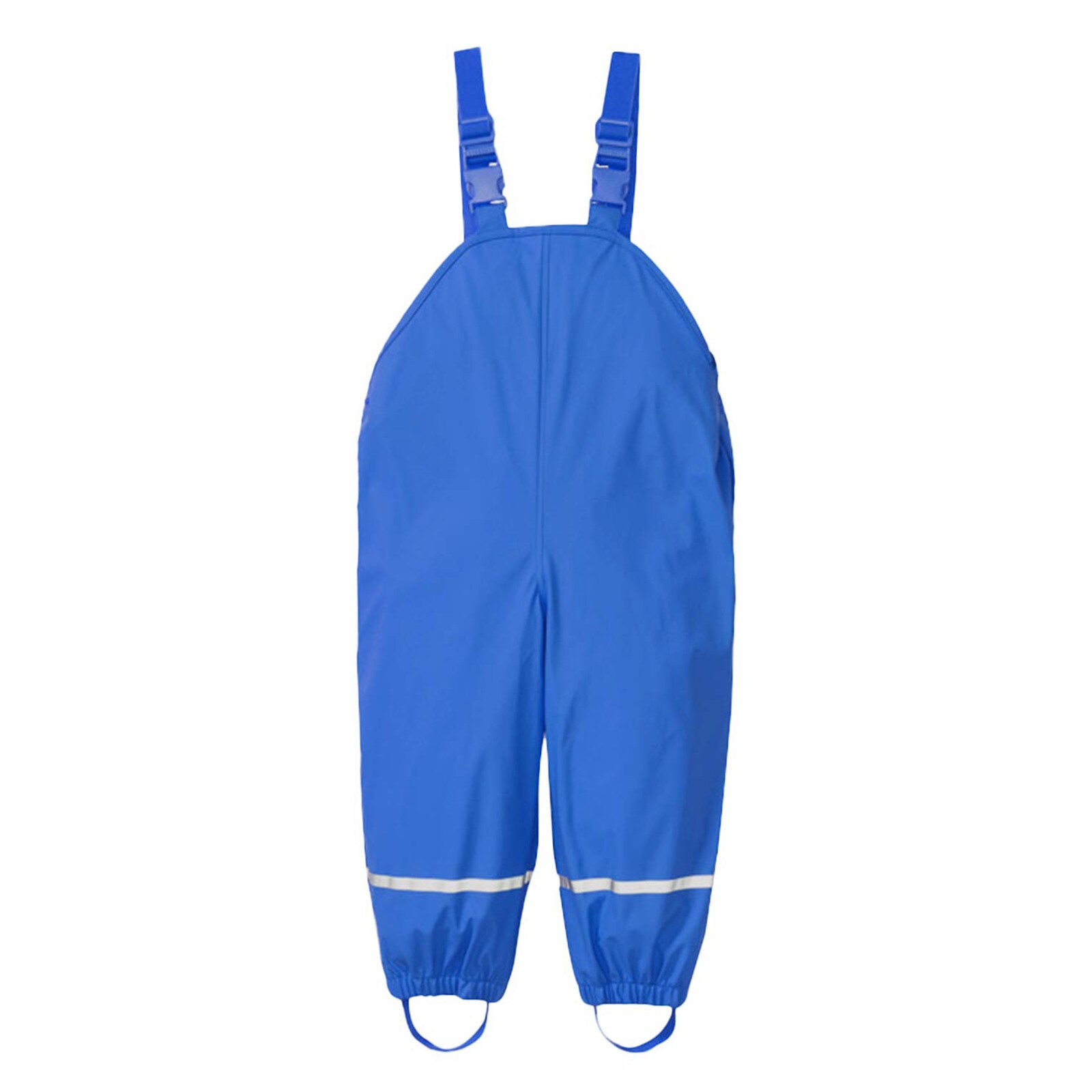 Boys Solid Rain Dungarees Windproof Waterproof Mud Jumpsuit Clothes Children Waterproof Rain Pants Waterproof Overalls L3: Blue / 6