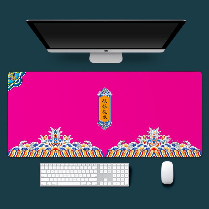 Chinese Style Large Size Mouse Pad Natural Rubber PC Computer Gaming Mousepad Desk Mat Locking Edge Cute Mouse Pad: 5-800X300X2mm