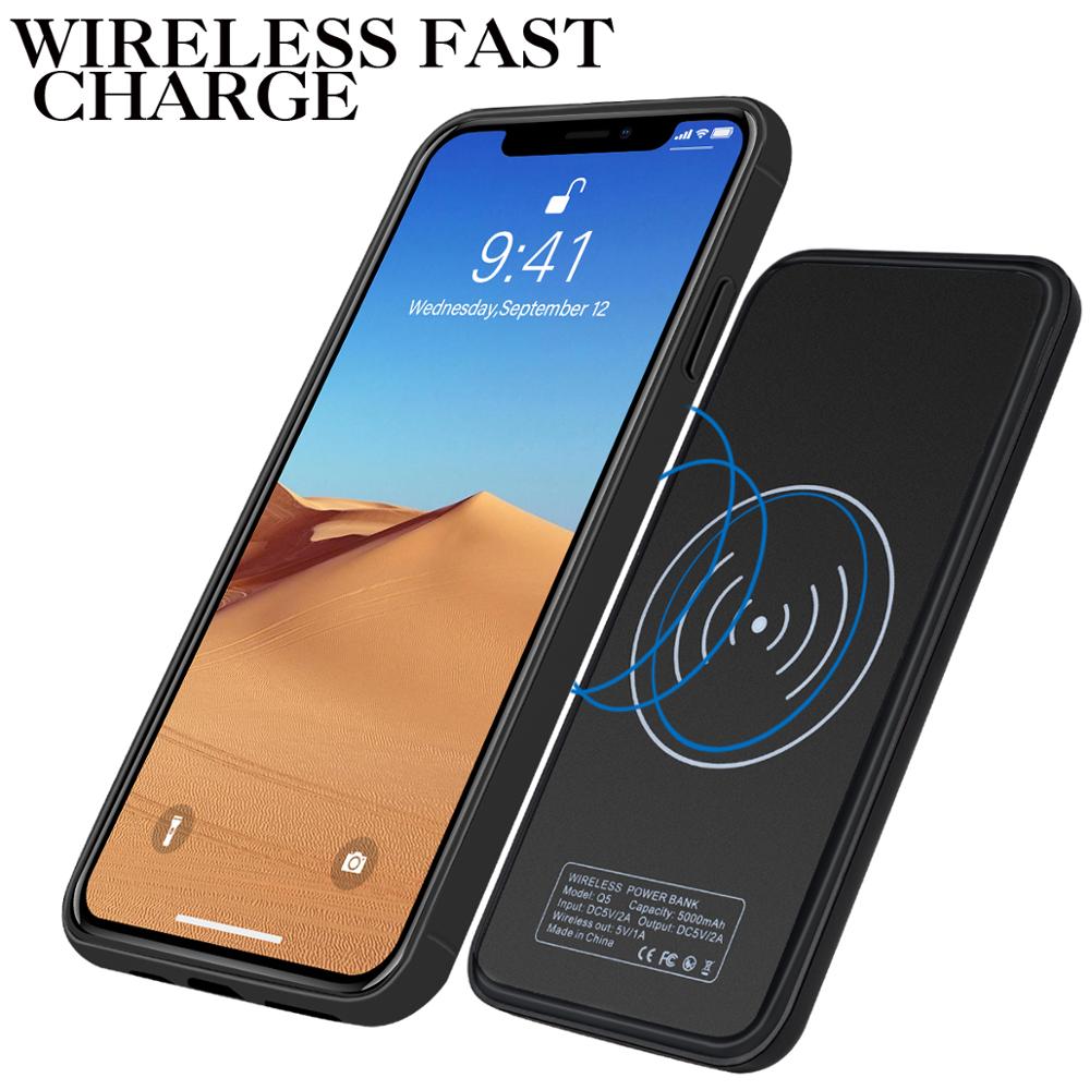 Draadloos Opladen Batterij Case Voor Iphone 12 Pro Max Power Bank Case Magnetische Opladen Case Voor Iphone 12 Mini Batterij cover