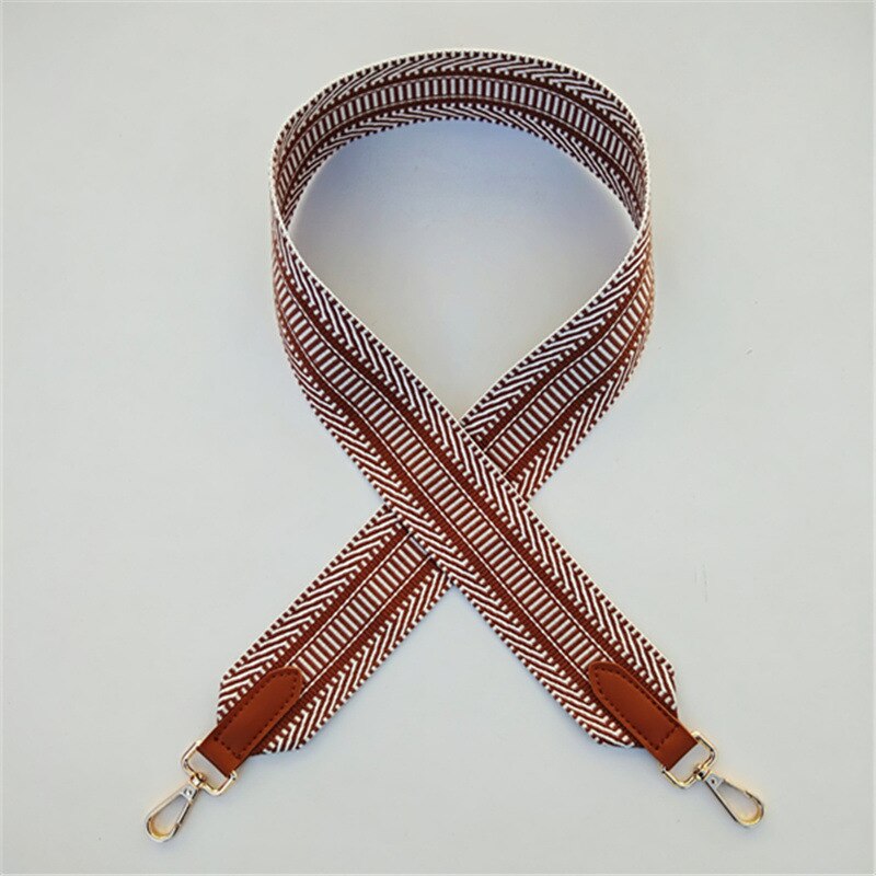 Colorido cinto de couro feminino saco acessórios arco-íris tecido ajustável alça para bolsa alça de ombro de náilon alças w211: A