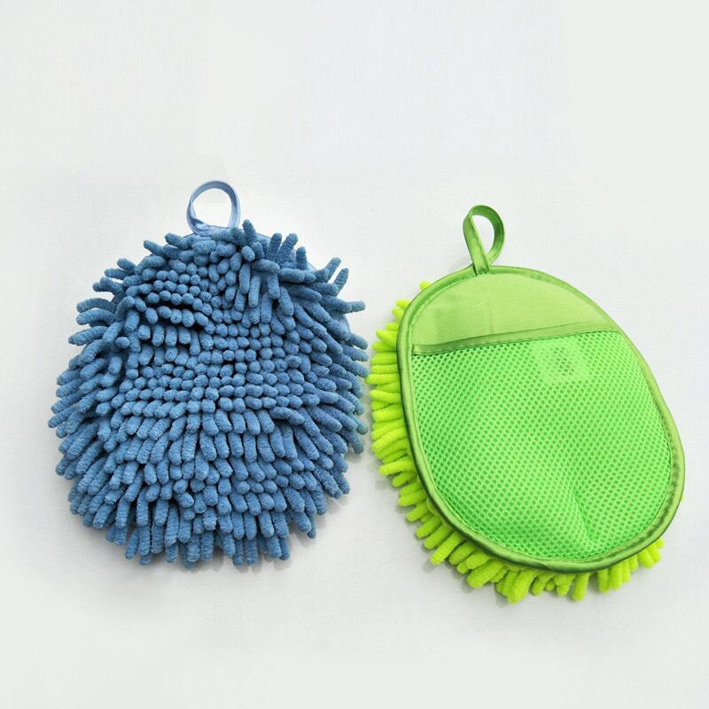 Guantes de lavado de coches Chenille, guantes de tortuga, malla con agujeros tipo sándwich con cordón, guantes para limpieza de coche, herramienta para lavado de coche