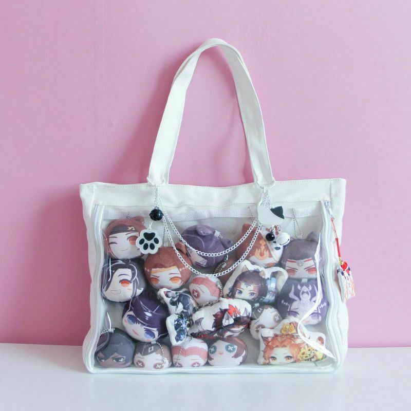 Girls School Shoulder Bags Clear Ita Bag Transparent Itabag Pin Display Handbag