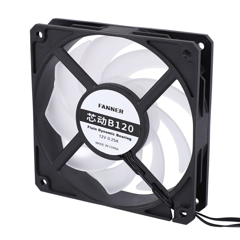 RGB Computer Case Fan 12cm - ARGB Addressable Lighting - DC 12V Cooling Fan for Desktop PC Chassis & Water Cooling