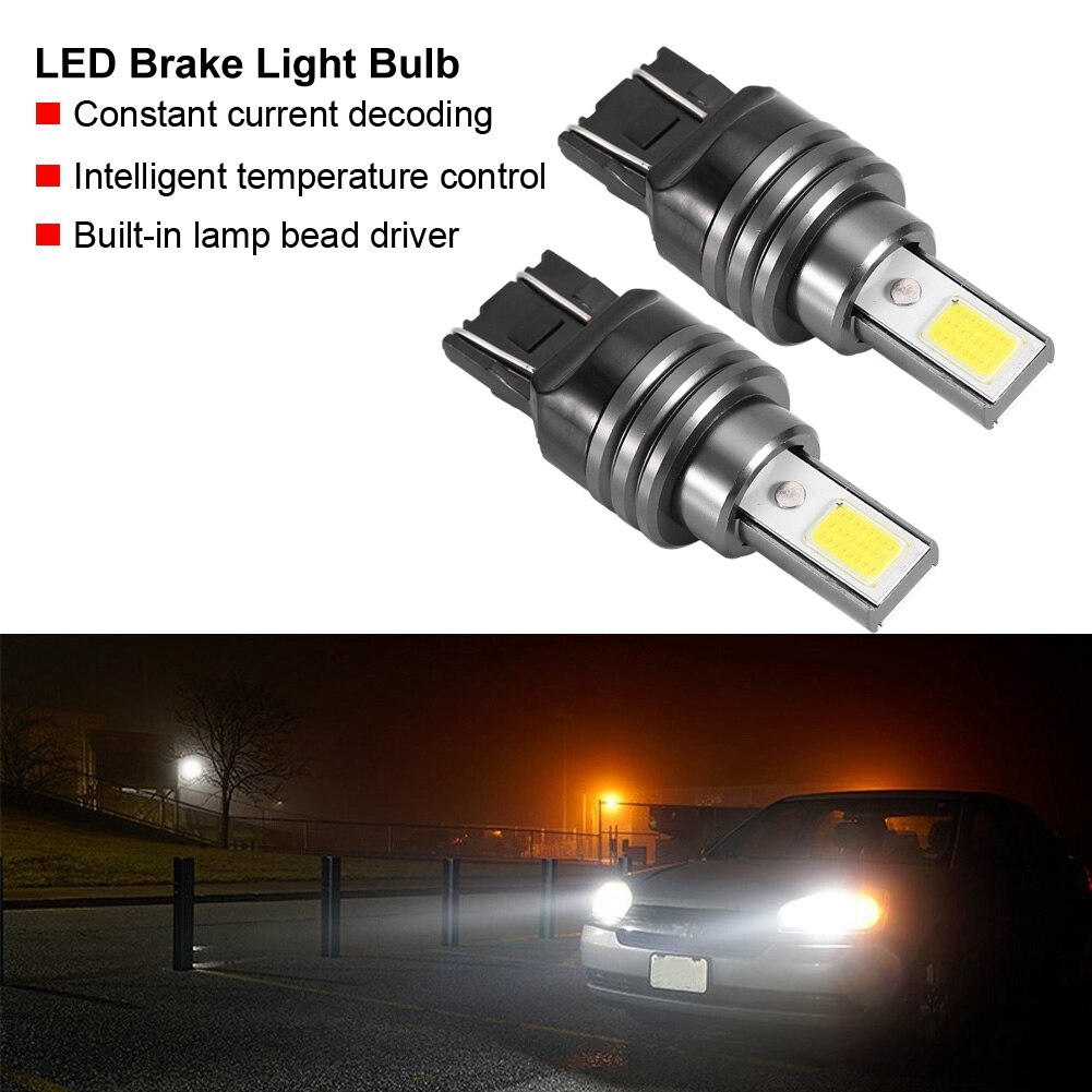 2pcs LED Brake Light Bulb E20-T20 Car Bright LED Light Bulbs For Reversing Brake Signal Backup Fog Lights