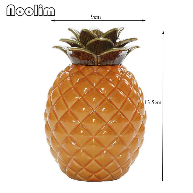 Kreative Ananas Tee Caddie Keramik Obst bilden Versiegelt Tee Blatt Lagerung Panzer Mini Pu'er Tee Kasten Teehaus Ornament