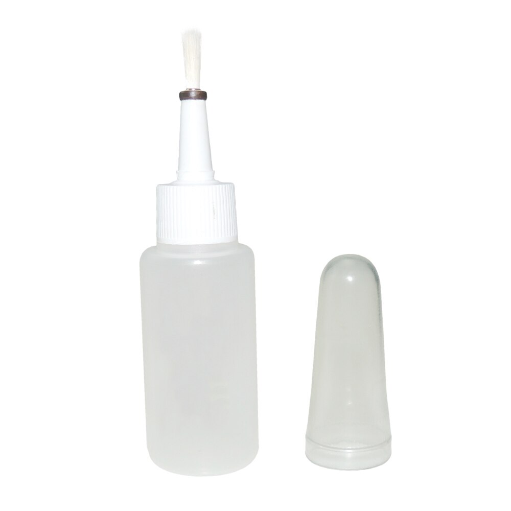 5pcs ESD Antistatische Flux Zachte Fles met Borstel Haar Lijm Plastic 50ml Flux Dispenser met Naalden Cap Flux fles Dispenser