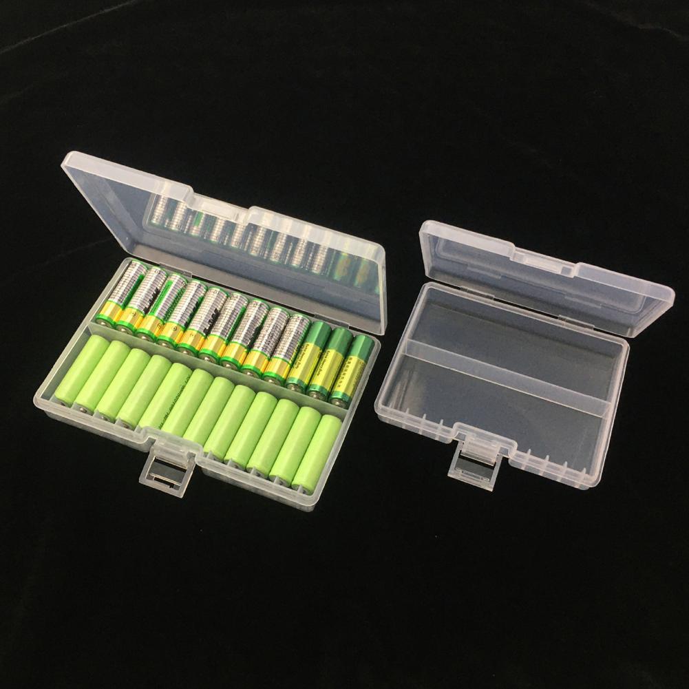 Battery Storage Container Useful 48Pcs AA AAA Cell Batteries Box Holder Case Lightweight Battery Storage Box