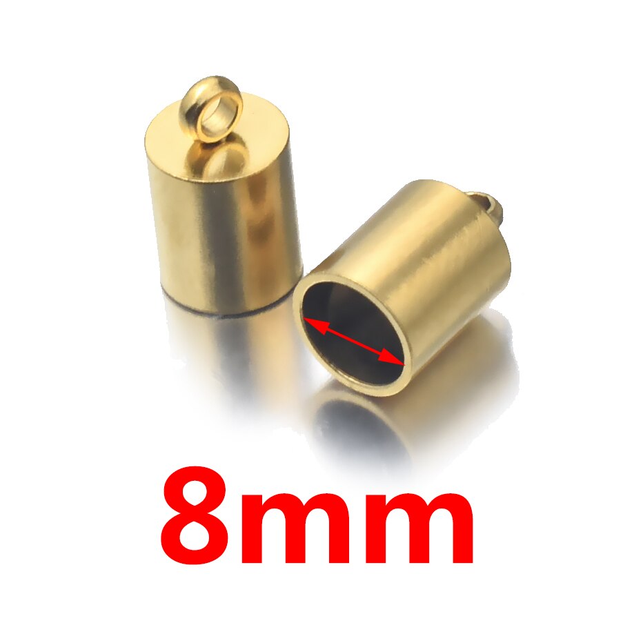 10 pièces Lot en acier inoxydable argent or fermoirs cordons embouts cordon pour bricolage fabrication de bijoux Bracelet collier résultats de bijoux à bricoler soi-même: vert militaire