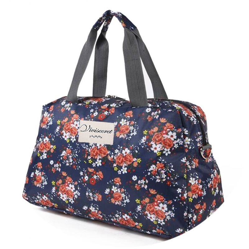 Scione Women Travel Bags Handbags Portable Luggage Bag Floral Print Duffel Bags Waterproof Weekend Duffle Bag